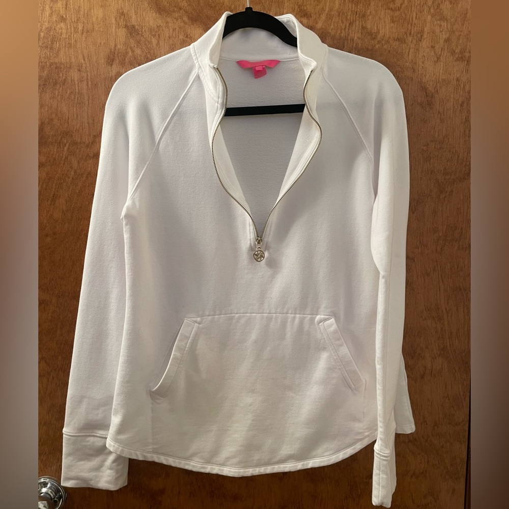 Lilly Pulitzer White Skipper Popover fitted Jacket